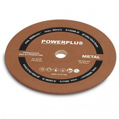 Grinding wheel for chainsaw chain sharpener for sharpening saw chains 100x10x3.5mm POWACG7010 POWERP
