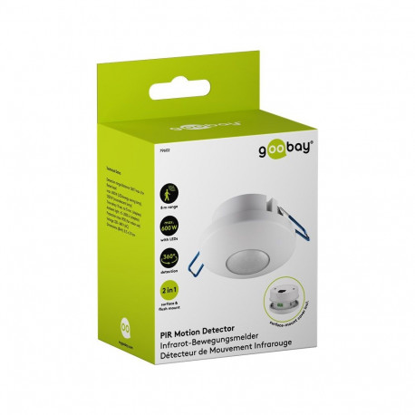 Goobay 2-in-1 Motion Detector, white