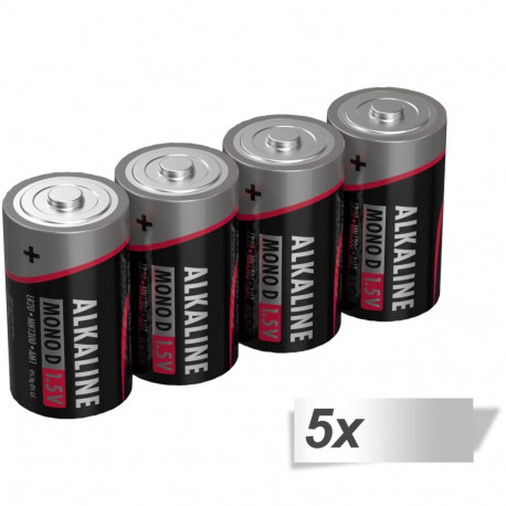 5x4 Ansmann Alkaline Mono D LR 20 red-line