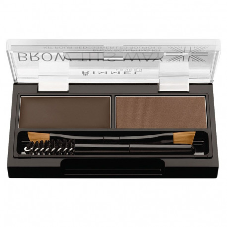 Rimmel London kulmude modelleerimise komplekt Brow This Way #003, tumepruun