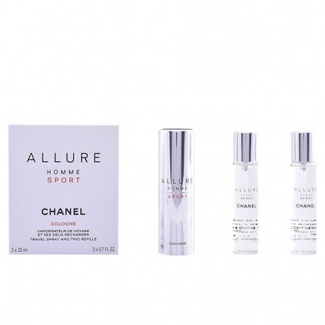 Chanel tualettvesi Allure Homme Sport Cologne reisipihusti ja 2 täitepakendit 3x20ml