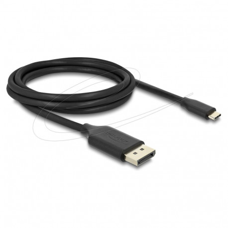 "Delock USB Type-C™ zu DisplayPort Kabel (DP Alt Mode) 8K 60 Hz mit HDR Funktion 2 m schwarz"