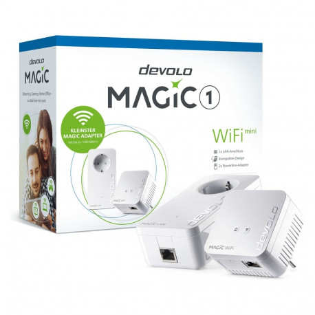"Devolo Magic 1 WiFi 2-1-2 Starter Kit mini, Powerline + WLAN (2 Adapter)"