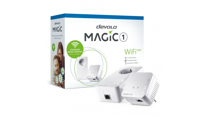 "Devolo Magic 1 WiFi 2-1-2 Starter Kit mini, Powerline + WLAN (2 Adapter)"
