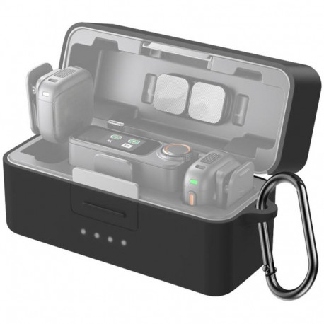 PULUZ Silicone Charging Case Protective Cover for DJI Mic 3 (Black)