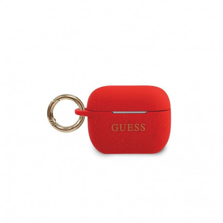Guess Silicone Glitter Case for AirPods Pro - Red