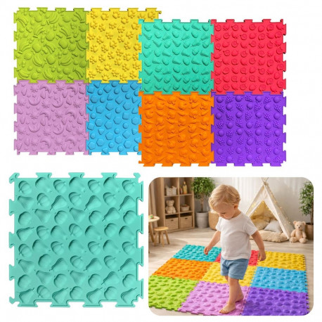 Sensoorne rada pusleplaadid erinevad tekstuurid 24,5cm 10tk, mitmevärviline