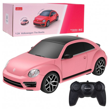 Rastar kaugjuhitav auto Volkswagen Beetle UV-tundlik 1:24, roosa