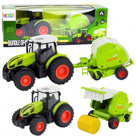 Kaugjuhitav põllumajandustraktor heinapressiga 1:24 RC