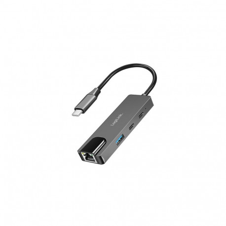 LogiLink UA0432 laptop dock/port replicator Wired USB 3.2 Gen 1 (3.1 Gen 1) Type-C Grey