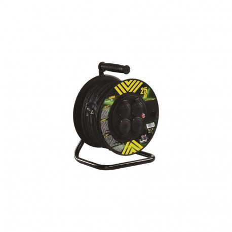 Emos P084253 power extension 25 m 4 AC outlet(s) Indoor/outdoor Black