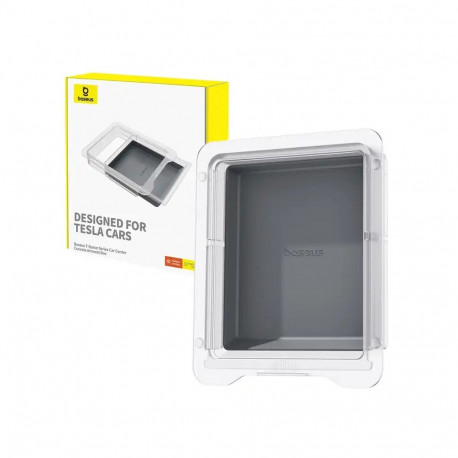 Car Accessory - Baseus BS-TS009 Storage Box for Tesla 3/Y, Silicone, Grey