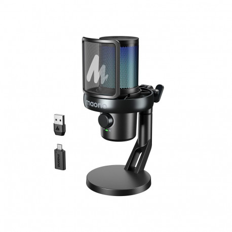 Microphone - Maono DM40 Pro Wireless Omnidirectional 16mm 75h Battery Black