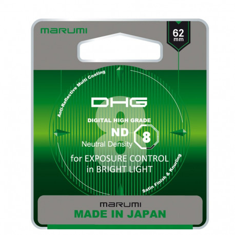 Camera Filter - Marumi DHG ND8 62mm Neutral Density 3 Stops Multi-Coated