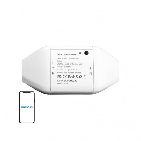Smart Switch - Meross MSS710-UN Wi-Fi Switch, Voice Control, White