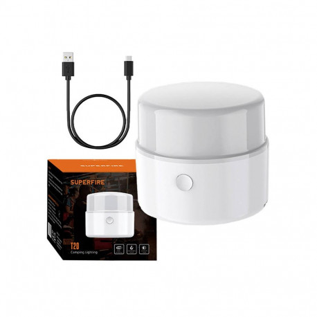 Camping Lamp - Superfire T20 180lm, USB Rechargeable, 1200mAh Battery