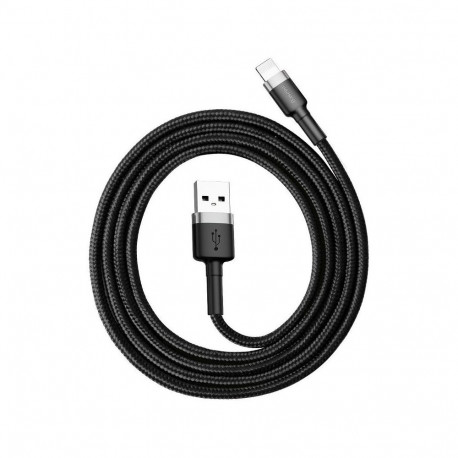 Cable - Baseus Cafule USB Lightning Cable 2.4A 0.5m Gray+Black