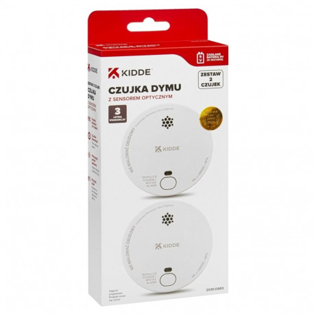 Smoke Detector - Kidde 2030-DSR3 Set of 2 Battery Operated 85 dB Alarm