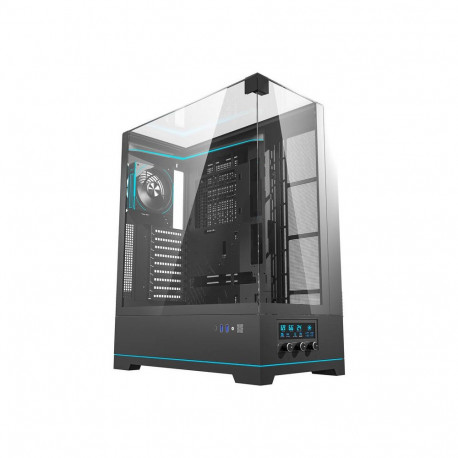 Computer Case - darkFlash DY450L PRO ATX Mid Tower, 8 Fans, USB-C, Black