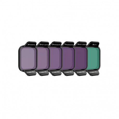 Camera Filter Set - Freewell Bright Day Filter Set for DJI Flip (ND8/PL, ND16/PL, ND32/PL, ND64/PL, 