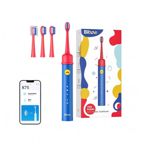 Electric Toothbrush - Bitvae BVK7S Sonic, 3 modes, Bluetooth, IPX7, 100 days battery, blue