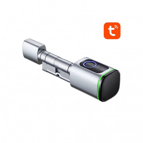 Digital Lock Cylinder - Avatto SDL-S1-S70 Fingerprint, IC Card, Tuya App, Key Silver