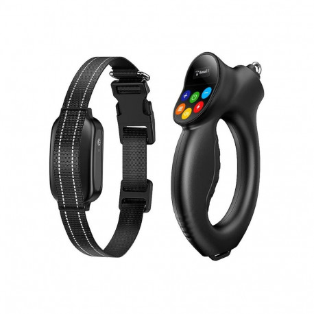 Pet Collar - Rojeco PD800 Electric Bark Collar, 3 Modes, 500m Range, Black