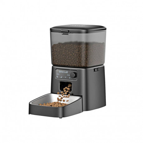 Pet Food Dispenser - Oneisall PFD001 Pro 1.2kg capacity, 6 meals, BPA-free, black