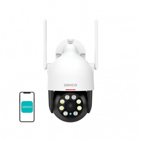 Security Camera - DEKCO DC5L 2K QHD 166° Wi-Fi Outdoor Color Night Vision