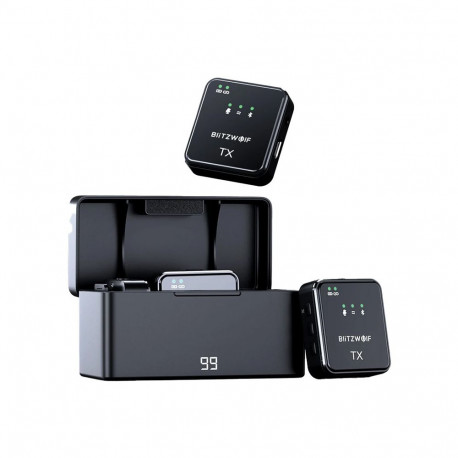 Microphone - BlitzWolf BW-SX63 Wireless Omnidirectional 2.4G 6-8h Battery Black