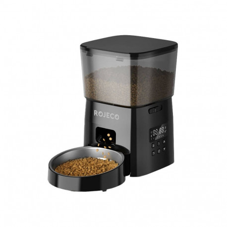 Pet Feeder - Rojeco 2L Automatic Feeder (1-6 meals/day, dual power, food-grade)