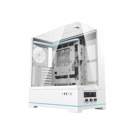 Computer Case - darkFlash DY450 ATX Mid Tower, tempered glass, 8 fan support, white