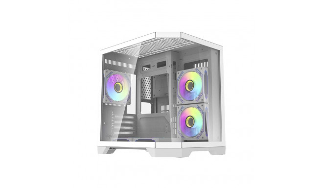 Computer Case - darkFlash Darflash FT350 Mini Tower, 5 aRGB Fans, White