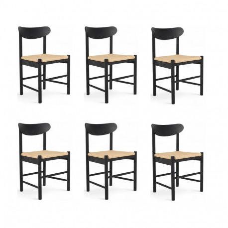 Söögitool MALOU 6tk, must