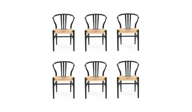 Söögitool NIKOLINE 6tk, must