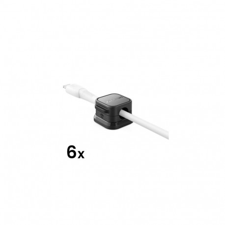 Joyroom Cable Organizer Magnetic up to 7.5 mm diameter, (6pcs), Black (JR-ZS368)