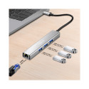 USB-jaotur USB3.2 3xUSB-A 1x RJ45 Gigabit Ethernet
