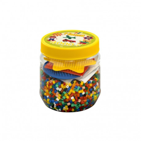 Hama Beads and washers in bucket