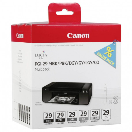 Canon PGI-29 multipakk MBK/PBK/DGY/GY/LGY/CO