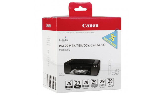 Canon PGI-29 Multipack MBK/PBK/DGY/GY/LGY/CO