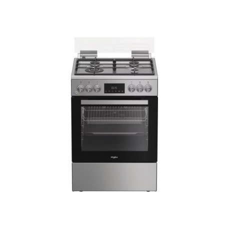 Whirlpool Cooker | W6G8LCSWX | Hob type Gas | Oven type Electric | Stainless Steel | Width 60 cm | D