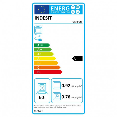INDESIT pliit I5G5PMX, gaaspliit, elektriahi, roostevaba teras, laius 50cm, sügavus 60cm, grill, ene