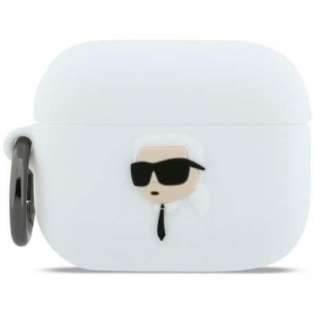 Karl Lagerfeld Karl Lagerfeld Silicone Karl Head 3D Case for AirPods Pro 3 - White