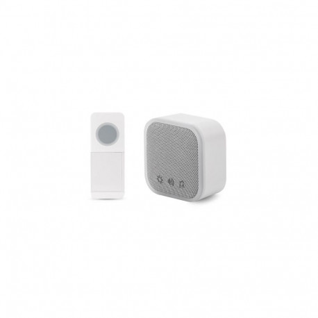 Entac Doorbell Battery Operated 3xAA excl, with Battery Operated IP44 Transmitter 1xCR2032 incl