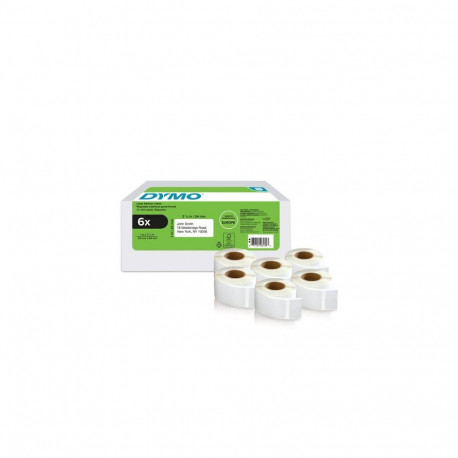 DYMO Authentic LabelWriter Return Address Labels | 25 mm x 54 mm | Self-Adhesive | 6 Rolls of 500 Ea