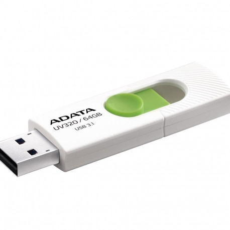 ADATA UV320 USB mälupulk 64 GB USB Type-A 3.2 Gen 1 (3.1 Gen 1) roheline, valge