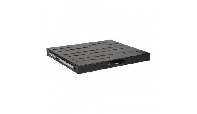 19" väljatõmmatav serverikapi riiul 60cm 1U, must