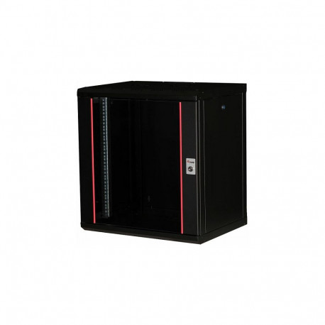 Võrgukapp 19" 12U PM 600x450mm klaasuks, must