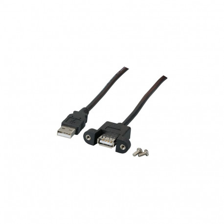 "EFB USB2.0 Verlängerung A-A,St.-Einbaubuchse,0.5m,sw,Classic"