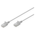 "CAT 6 U-UTP Slim Patchkabel, 0,5 m, Grau"